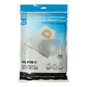 Nilfisk Power og Select Støvsugerposer. Mikrofiber 10 stk. 1 stk. filter MP04, BV007